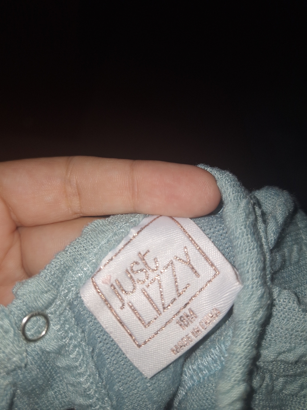 Textured Cable Knit Ruffle Set in Light Blue - Picture 2 of 5